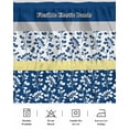 thumbnail image 5 of Blue Yellow Wrap Around Bed Skirts for California King Bed 16" Drop,Bed Skirt with Adjustable Elastic Belt Dust Ruffle Bed Valance Botanical Floral Motifs Wildflower Striped Bed Frame Cover, 5 of 7