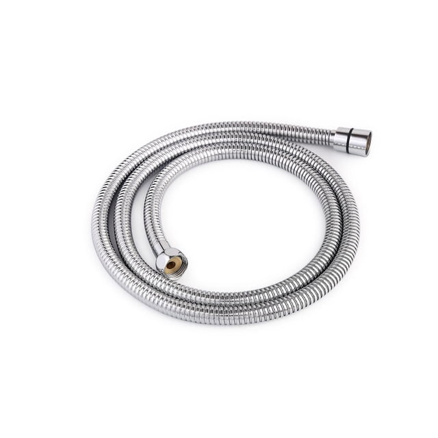 Manguera de ducha de acero inoxidable de 1,5 m (59) Manguera flexible antitorcedura con 2 arandelas - Cromo