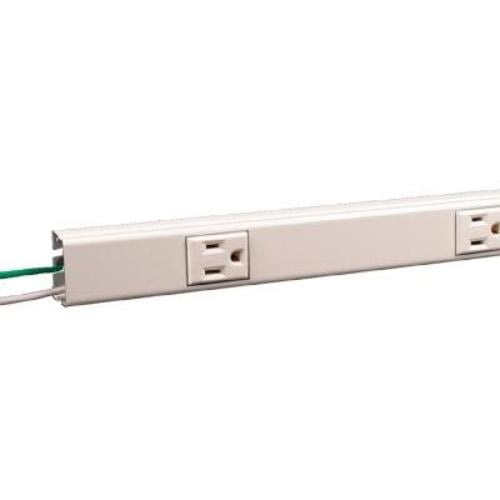 ... Wiremold Plugmold Hard-wired Multi-outlet Strip, Ivory - Hardwired Plug  - Receptacle
