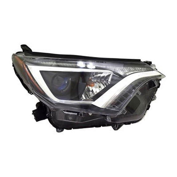 New Aftermarket Passenger Side Halogen Headlight Assembly 811100R080 fits 2016-2018 Toyota Rav4::North American Built Models