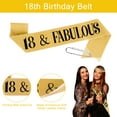 thumbnail image 5 of Adifare 18th Birthday Sash Crown Set Glitter Girl Birthday Queen Sash Tiara Set with 6 Balloons Decorative Happy Birthday Cake Topper Party Supplies for Birthday, 5 of 7