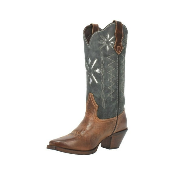 Laredo Western Boots Womens 12" Denim Underlays 10 M Cognac 52320