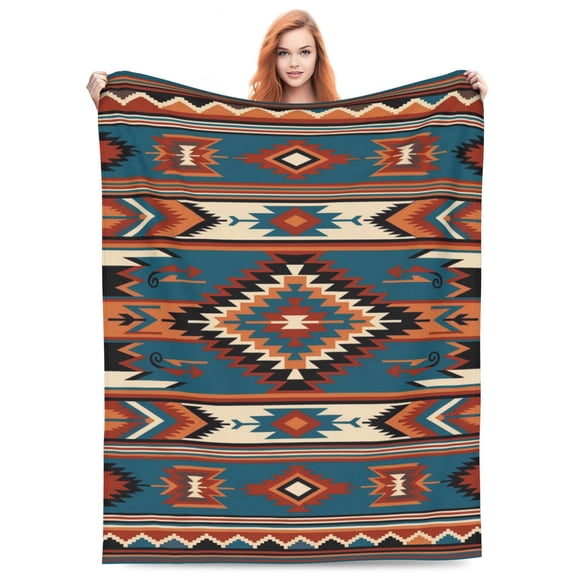 Southwestern Blanket Soft Flannel Throw Blanket for Couch Bed Home Decor