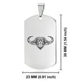 thumbnail image 2 of Stainless Steel Geometric Polygon Buffalo Animal Dog Tag Keychain Circle Ring, 2 of 2