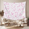 thumbnail image 2 of Pink Leaf Tapestry for Bedroom Wall Hanging Tapestry, Modern Botanical Foliage Plant Country Flower Ceiling Backdrop Tapestries Poster Blanket Wall Decor for Teens Room Living Room Dorm 39" x 59", 2 of 8