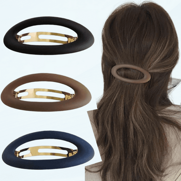 Large Hair Barrettes for Women Matte Ellipse for Thin Hair French Barrette Hair Cute Hair Styling Clips Non Slip Strong Hold Vintage Hair Accessories Gifts for Women Girls