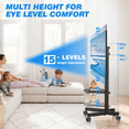 thumbnail image 4 of RTVR Modern 75 inch Rolling TV Stand Cart with Wheels, Mobile TV Base Stand with Mount Portable Adjustable, 4 of 10