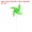 Green, variant on 25pcs Windmills for the Yard Garden 17 Inch x 11 Inch 4 Leaves, Light Blue