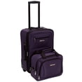 thumbnail image 1 of Rockland Fashion Expandable Softside Upright Luggage Set, Purple, 2-Piece (14/19), 1 of 1