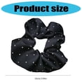 thumbnail image 5 of Weflink 3PCS French Styles Rhinestones Scrunchie Elegant Ponytail Holder with Ruffle Fabric Fashion Hair Accessories for Women, 5 of 10
