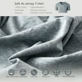 thumbnail image 2 of PURE ERA 3pc Duvet Cover Set-Jersey Knit Cotton 100% T-Shirt Cotton-Super Soft Stretchy Home Hotel Bedding Set-Full Size,Blueish Gray, 2 of 5
