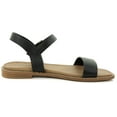 thumbnail image 7 of VENECORE Calie 2 Strap Sandals for Women - Comfortable Summer Flat Sandals, Black, US 7M, 7 of 7