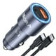 thumbnail image 1 of Cargador Automóvil Carga Turbo QC 3.0 Dual USB y Tipo C 1Hora, 1 of 3
