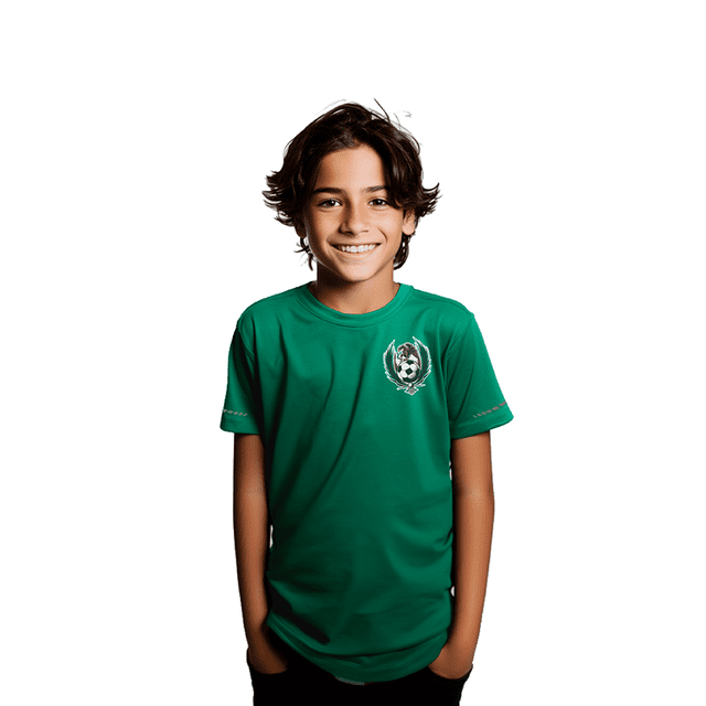 Playera de Futbol infantil, deportiva, Dryfit. Unisex. De 4 a 11 años
