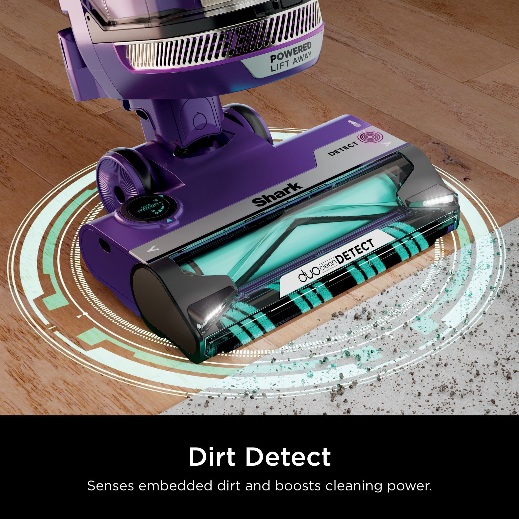 Shark PowerDetect Upright Vacuum, Pet Friendly, DuoClean Detect Technology, Self-Cleaning Brushroll, Purple AZ4002
