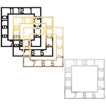 Luxshiny 4Pcs Modern Farmhouse Decorative Wall Clock Stickers for Entryway and Hotel Lobby Walls