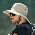 thumbnail image 3 of Sunsanly Sun Hats for Men Women, Wide Brim Bucket Hat UV Protection Foldable Boonie Hat for Fishing Hiking Garden Safari Beach-Khaki, 3 of 7