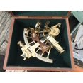 thumbnail image 3 of Nautical 9" Brass Sextant With Wooden Case | Sextant Navigation | Working Sextant | Astrolabe Sextant Vintage Functional Antique Sextant, 3 of 5