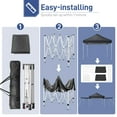 thumbnail image 6 of Hassch 10x10ft Pop Up Canopy Tent with 2 Sidewalls, Portable Shelter Gazebo with Carry Bag for Outdoor, Patio, Backyard, Gray, 6 of 10