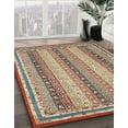 thumbnail image 2 of Ahgly Company Indoor Rectangle Abstract Ginger Brown Green Oriental Area Rugs, 2' x 5', 2 of 6