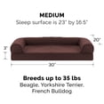 thumbnail image 3 of Furhaven - Funda de repuesto para cama para perro, acolchada, estilo sofá, lavable a máquina, color café, mediano, 3 of 5