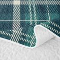 thumbnail image 5 of Manfei Minimalist Check Twin Quilt Set,Classic Plaid Twin Coverlet Set,Green Beige,2 Pieces,1 Bedspread and 1 Pillowcase, 5 of 7