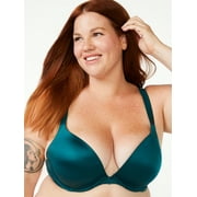 Joyspun Women's & Women's Plus Underwire Plunge Bra, Sizes to 46DDD