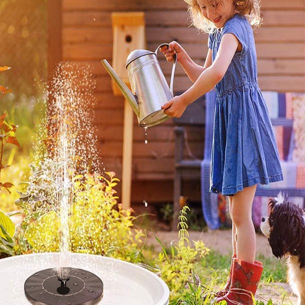 Kit de bomba de agua con panel solar para baño de pájaros y piscina de jardín con fuente solar flotante