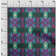 thumbnail image 2 of oneOone Cotton Silk Dark Green Fabric Abstract Dress Material Fabric Print Fabric By The Yard 42 Inch Wide, 2 of 4