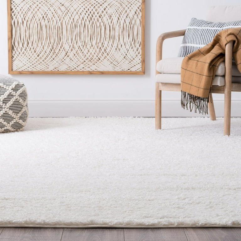 LLL MIYOSHI RUG “FOOT STEP RUG” ホワイト 2x8 Modern White Runner Rugs for Hallway | Indoor Entry