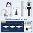 thumbnail image 6 of APPASO SUS304 Stainless Steel 8" Widespread Bathroom Faucet, Brushed Nickel 2 Handle High Arc with Pop-Up Drain, 3 Hole Deck Mount Sink Faucet, Modern Design, 6 of 19