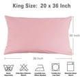 thumbnail image 3 of PiccoCasa Zippered Pillow Cases Pillowcases Covers 2Pcs Red King (20'' x 36''), 3 of 7