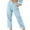 Sky Blue1, variant on Babysbule Women's Pants Women Casual Solid Color Pockets Buttons Elastic Waist Comfortable Straight Pants