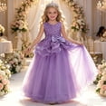 thumbnail image 2 of TBWNWG Girls Dress for Everyday Wear with Classic Tutu Long Gown for 5–16 Years – for Parties Pageants Weddings and Performances,Size 9-10 Years, 2 of 8
