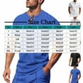 thumbnail image 2 of Mens Casual Henley Shirts Cotton Lace Up Short Sleeve Summer Beach Hippie V Neck Top Renaissance Pirate Shirt, 2 of 8