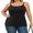 Black, variant on Charmo Cotton Shelf Bra Camisoles Adjustable Spaghetti Strap Tank Tops Scoop Neck Layer Cami S-5X