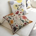 thumbnail image 5 of flowers rabbits bunny Linen toss pillowcase decoration pillowcase gifting preferred 24x24 inch cushion cover sofa pillowcase sofa bedroom living room car, 5 of 8