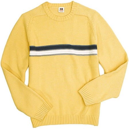 Faded Glory - Men's Cotton Crewneck Stripe Sweater