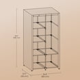 thumbnail image 5 of LEDREM Portable Closet Organizer with Hanging Rail & 6 Shelves - Freestanding Storage Wardrobe for Bedroom , 66.1 Inch , Black, 5 of 5