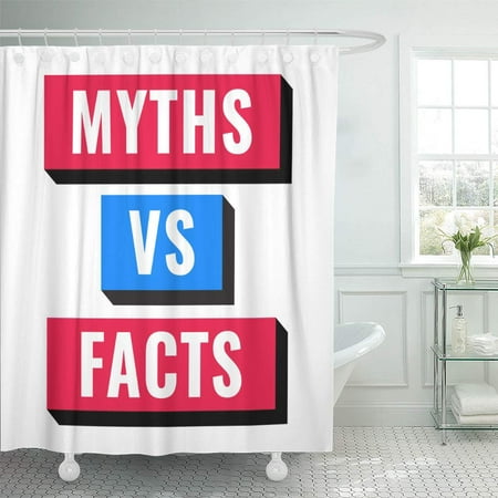 White Christmas Facts CYNLON Deceit Versus Myths Vs Facts on White Character Deception Bathroom Decor Bath Shower Curtain 66x72 inch ()