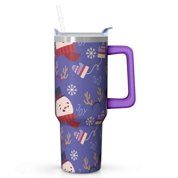 40oz Xmas Tumbler with Lid and Straw Leak Proof Stainless Steel Cup Merry Christmas Coffee Water Bottle Gifts