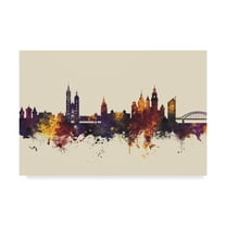 Trademark Fine Art 'Krakow Poland Skyline III' Canvas Art by Michael Tompsett