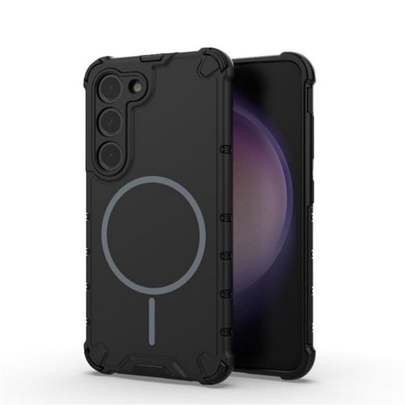 Funda para Samsung Galaxy S23 5G [Compatible con Airbag MagSafe] de Grado Militar, Funda Protectora Anticaída para Teléfono de Color Sólido, Negra, para Galaxy S23(5G)