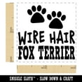 thumbnail image 2 of Wire Hair Fox Terrier Dog Paw Prints Fun Text Self-Inking Rubber Stamp Ink Stamper - Black Ink - Small 1 Inch, 2 of 7