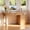 Brown, variant on Tribesigns 43" Reversible Computer Desk with 5 Drawers, Small Writing Desk with Storag for Home Office, Small Spaces, Light Green