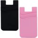 thumbnail image 1 of 2Pack Phone Wallet,Silicone Credit Card Holder Stick on Double Pocket for Back of Cell Phone case- Black&Pink, 1 of 1