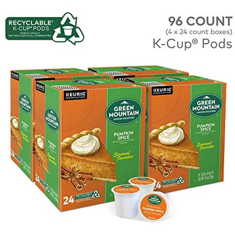 Green Mountain Coffee Roasters Pumpkin Spice, Single-Serve Keurig K-Cup  Pods, Flavored Light Roast Coffee, 96 Count