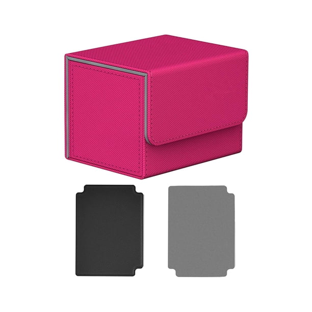Caja de almacenamiento para baraja de cartas, organizador con cierre magnético para dados, funda para tarjetas Rosa