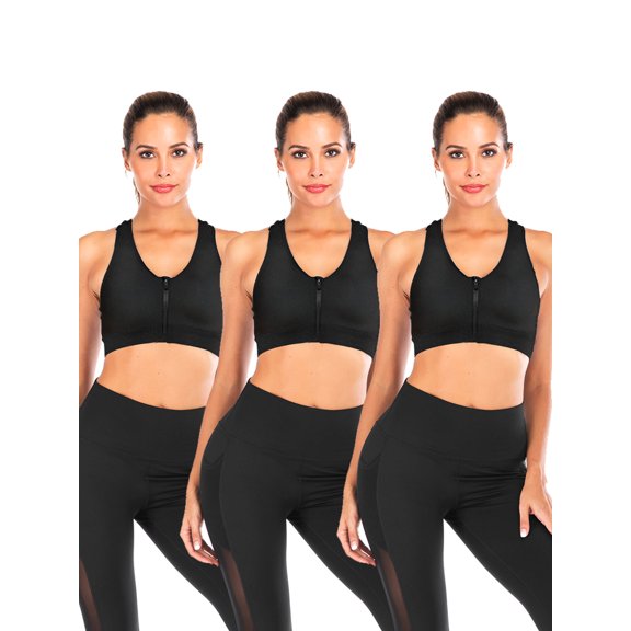 YouLoveIt 1/3/5 pack Racerback Sports Bra Seamless Sports Bra Adjustable Strap and Removable Pad Tank Top Active Gym Yoga Workout Sports Bras