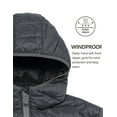 thumbnail image 6 of Mapamyumco Men's Packable Lightweight Puffer Jacket Hooded Windproof Winter Coat with Recycled Insulation Grey S, 6 of 7